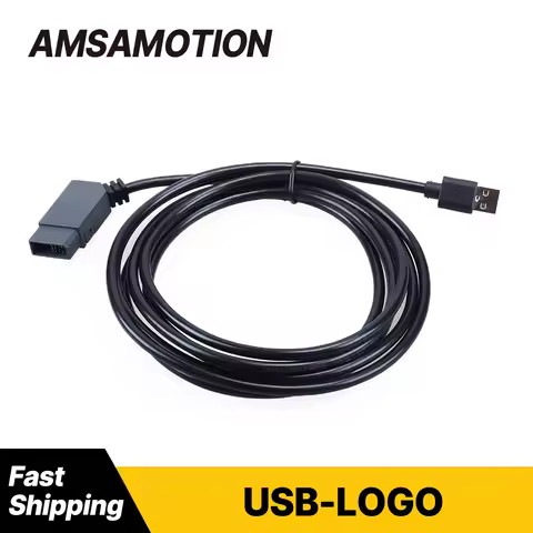 AMSAMOTION USB-LOGO Programming Cable Suitable for Siemens LOGO Series PLC 6ED1057-1AA01-0BA0 1MD08 