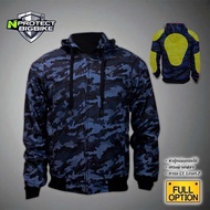 เสื้อการ์ดลายพราง CAMO NAVY DIGITAL รุ่นถอดหมวกได้ Full Option (พร้อมส่ง เก็บเงินปลายทางได้)