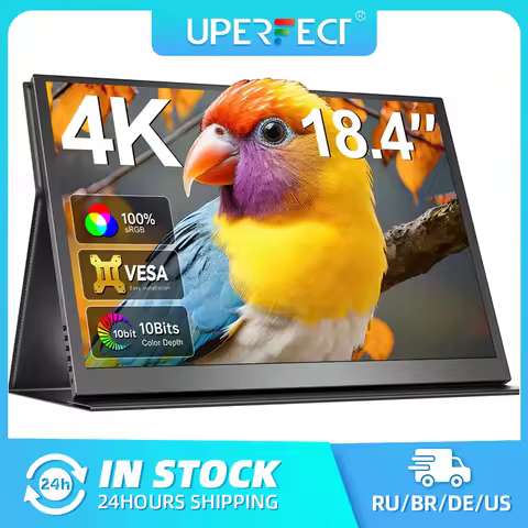 UPERFECT 4K Portable Monitor 18.4" 3840 x 2160 UHD USB-C HDMI FreeSync HDR External Computer Display