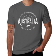 <Trendy style>Australia is calling Vintage Retro Kangaroo and Uluru T-Shirt vintage t shirts cotton 