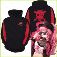 PS2 HoLolive Mori Calliope VTuber Cosplay Hoodie - 3D Print Design - Plus Size