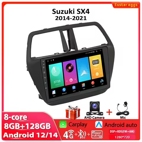 Auto Stereo For Suzuki SX4 S-Cross 2014-2021 Car Radio Multimedia Video Player Navigation GPS DSP An