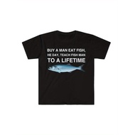 Funny Meme Men's T-Shirt Buy Fish Men's Cotton Casual