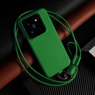 เคสโทรศัพท์หนังแท้ระดับไฮเอนด์พร้อมสายสะพายข้างสำหรับ Xiaomi 15 Ultra 17 pro Max 15S pro 14 13 13T ป