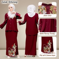 BAJU KURUNG Sulam baju kurung muslimah Set baju Raya Sulam 2026 Baju Nikah/Tunang Bridesmaid Kurung 