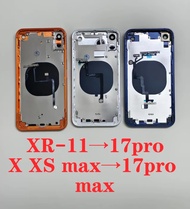 ตัวแปลงที่อยู่อาศัยสำหรับ iPhone XR เป็น17 Pro 11เช่น17 Pro X XS สูงสุดแปลงเป็น17 Pro Max Backshell 