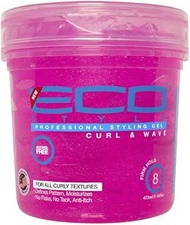 Eco Style Ecoco Hair Gel - Curl and Wave - Anti-Itch, Alcohol-Free Formula - Perfect for Angled or T