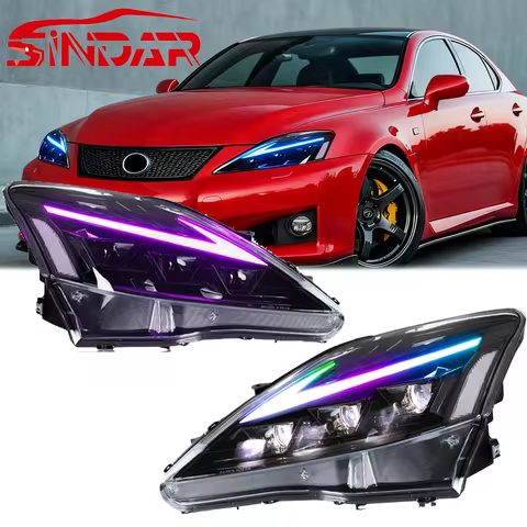 SINDAR Auto RGB Headlight Assembly Modified LED Head Lamp Accessories for Lexus IS200 IS250 IS300 20