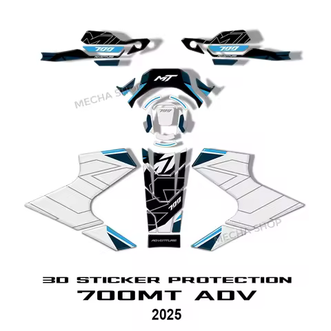 700mt Adventure Protection 3D Resin Sticker Tank Pad Decal For CFMoto 700MT ADV 2025 Nebula Black MT