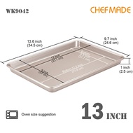 CHEFMADE Tấm Bánh Quy Chống Dính 13-Inch Nông Hình Chữ Nhật Chảo Nướng Bánh Nougat Bông Tuyết Bánh N