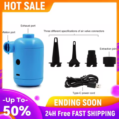 PVC USB Electric Air Pump Kits Air Mattress Boat Sofa Auto Air Inflatable Pump for Car Portable Elec