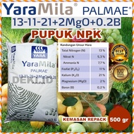 Pupuk NPK YaraMila 13 11 21 S Yara Palmae Plus Magnesium Boron 500 gr Repack