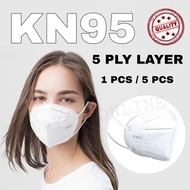 KN95 5 Layer 1pcs KN95 MASK 5 LAYERS PROTECTION FACE MASK EARLOOP MASK