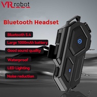 Robot Bluetooth Headset Helm Hands Free Call IP65 1000mAh - C8