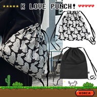 KBP Ripstop Little Black Bunnies String Backpack (2Type) | Kittybunnypony Kitty Bunny Pony