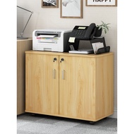 Double Door Low Printer Data Cabinet with Lock Cabinet File Cabinet Floor Storage Desk Side Storage 