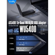 Cudy WU5400  AX5400 Tir-Band WiFi6/6E USB 3.0 Adapter  3 Years warranty