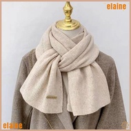 ELAINE Knit Scarf, Solid Color Thicken Cross Scarf, Neck Guard Shawl Woolen Neckerchief Women