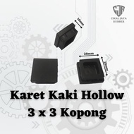 Karet Kaki Hollow 3x3 Kopong Alas Kaki Meja Kursi Rak Besi Holo