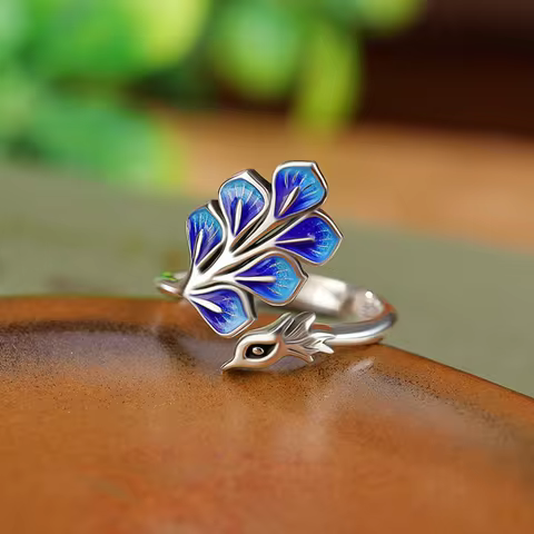 Wedding Ring Peacock Open Ring Engagement Ring Open For Engagement Gift For Women Wedding