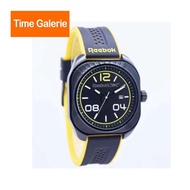 Reebok Brevity Black and Yellow Men Watch Analog Dial 10 ATM Silicone with SS Buckle (45mm) RV-BRE-G