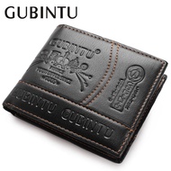 GUBINTU 2022 Fashion Men Wallet Luxury Brand Famous Leather Card Cash Receipt Holder Organizer Bifold Short Wallet Purse with Zipper