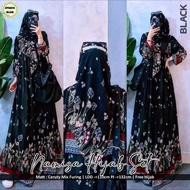 NAMISA HIJAB SET BY ATHAYA / SETELANW NAITA DRESS MIX HIJAB BAHAN CERUTTY BEST SELLER