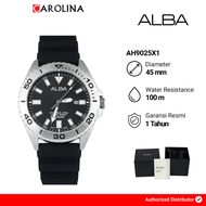 Jam Tangan Pria Alba Prestige AH9025X1 Black Dial Black Rubber Strap