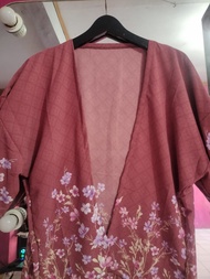 Outer Kekinian Viral Outer Cardigan Bunga Motif Bahan Rayon Tebal Jumbo