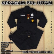 SERAGAM PDL HITAM SATPAM Seragam PDL hitam / pdl hitam / stelan pdl hitam / seragam satpam /seragam 