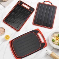 Cutting Board Kitchenware Cooking Household Double-Sided PP Plastic Aluminum Plate Quick Thawing Mul