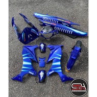 COVERSET ORIGINAL HLY HONG LEONG YAMAHA 125 125z 125zr BIRU GO GO STRIPE/STICKER SIAP TAMPAL HLY / V
