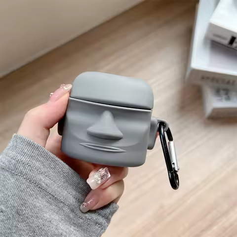 For Oppo Enco Free2 Free3 Free4 R2 R3 Pro X3 Case Funnt 3D Stone Statue Silicone Earphone Protective