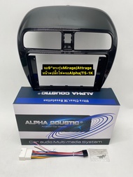 จอตรงรุ่น Mitsubishi จอแอนดรอยติดรถยนต์ ยี่ห้อ ALPHA COUSTIC รุ่น T5 2K Android13 Ram2 Rom64 CPU8cor