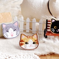 Meow Family Cat DIY Self Adhesive Iron on Sew on Embroidered Patches