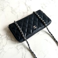 絕版古董包 Chanel黑色WOC皮革包 側背包 斜背包 中古二手包 長夾