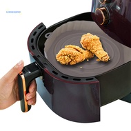 [AuspiciousS] 23cm Air Fryers Oven Baking Tray Fried Chicken Basket Mat Air Fryer Silicone Pot  Replacemen Grill Pan Accessories