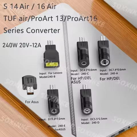 Laptop DC Power Charger Adapter Converter 200W 240W for Asus ROG Zephyrus G16 G14 for Asus Square No