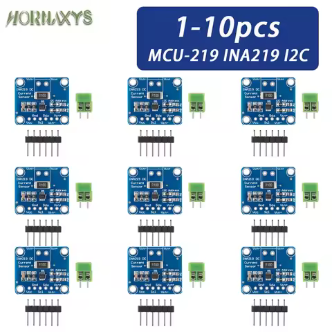 1-10PCS MCU-219 INA219 I2C port Zero drift bidirectional current power supply monitoring sensor modu