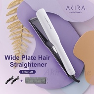 Japan AKIRA Hair Straightener Wide Plate Hair Straightener Curler Negative ions Straight Professiona