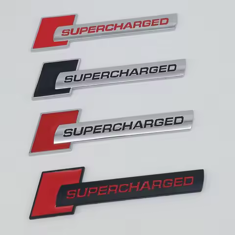 Car Stickers 3D Metal SUPERCHARGED Logo Emblem Badge Rear Trunk Fender Decal Sticker For Audi A3 A5 
