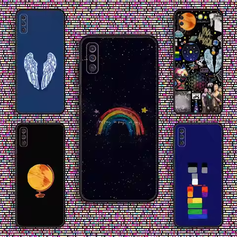 C-Coldplay Band Phone Case For Samsung S 25,24,23,22,30,21,10,9,Ultra,Plus,Lite,FE,4,5 G Black Soft 