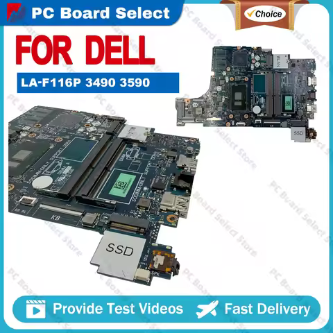 LA-F116P Notebook Mainboard For DELL Latitude 3490 3590 LA-F116P Laptop Motherboard i3-7020U i5-7200