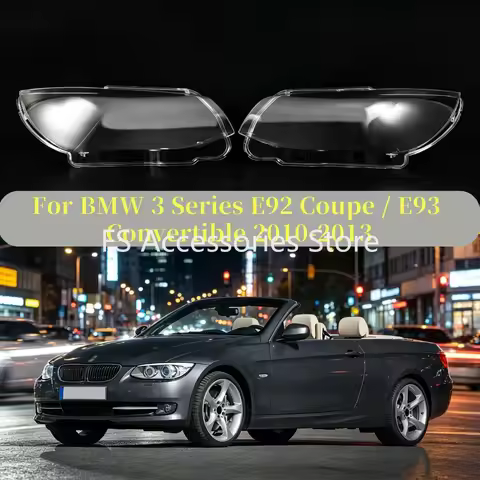 For BMW 3 Series E92 Coupe / E93 Convertible 2010-2013 Front Headlights Lens Shell Transparent Housi