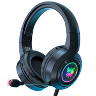 ONIKUMA X1頭戴式有線遊戲耳機電競遊戲電腦PS5相容耳機（黑色RGB X1)