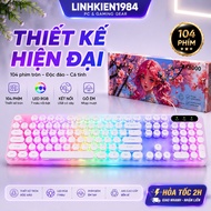 [FBS] PK100/ BK8000 mechanical gaming computer keyboard with RGB Led round button wire for gaming an
