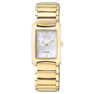 Citizen Ladies Eco-Drive Mother Of Pearl Sapphire Gold Watch EG2973-55D
