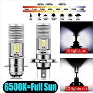Universal front bulb LED High-intensity dual-sided T19 H4 motorcycle headlight scooter work vehicle 