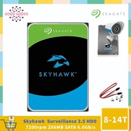 Seagate Skyhawk 8TB 10TB 12TB 14TB Surveillance Internal Hard Drive 3.5 HDD SATA 6Gb/s 256MB Cache for DVR NVR Security Camera System with Drive Health Management