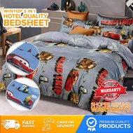 Wintop 3IN1 Bedsheet Set Cars Bedsheets Single Bed Sheet Double Size Bedsheet Queen Pillow